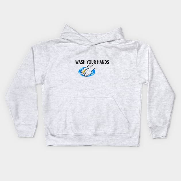 wash your hand Kids Hoodie by Marwah